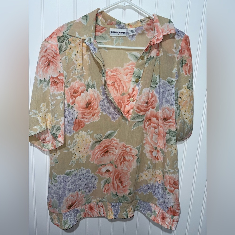 Vintage Alfred Dunner Floral Blouse| Size 14
